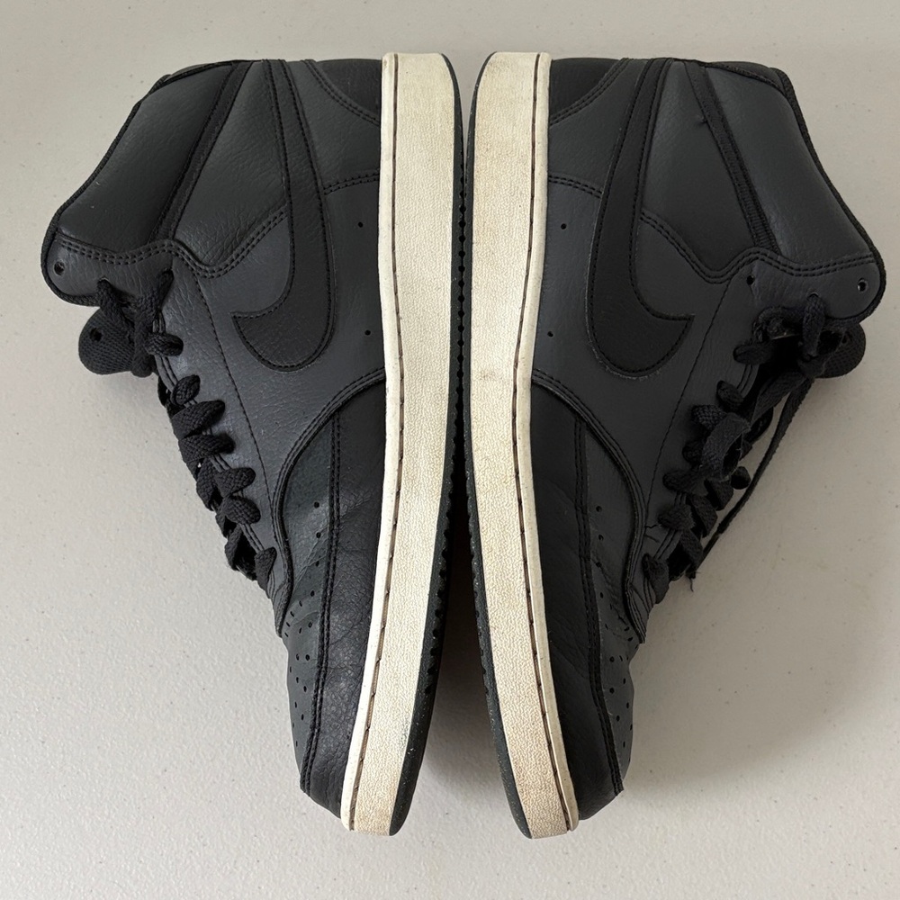 Nike Black High-Top AF1’S with White Midsole